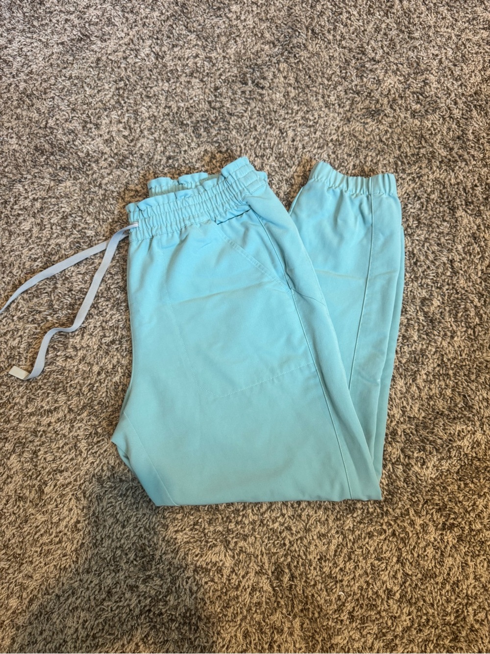 Figs Regina High Waisted Joggers in Seaglass